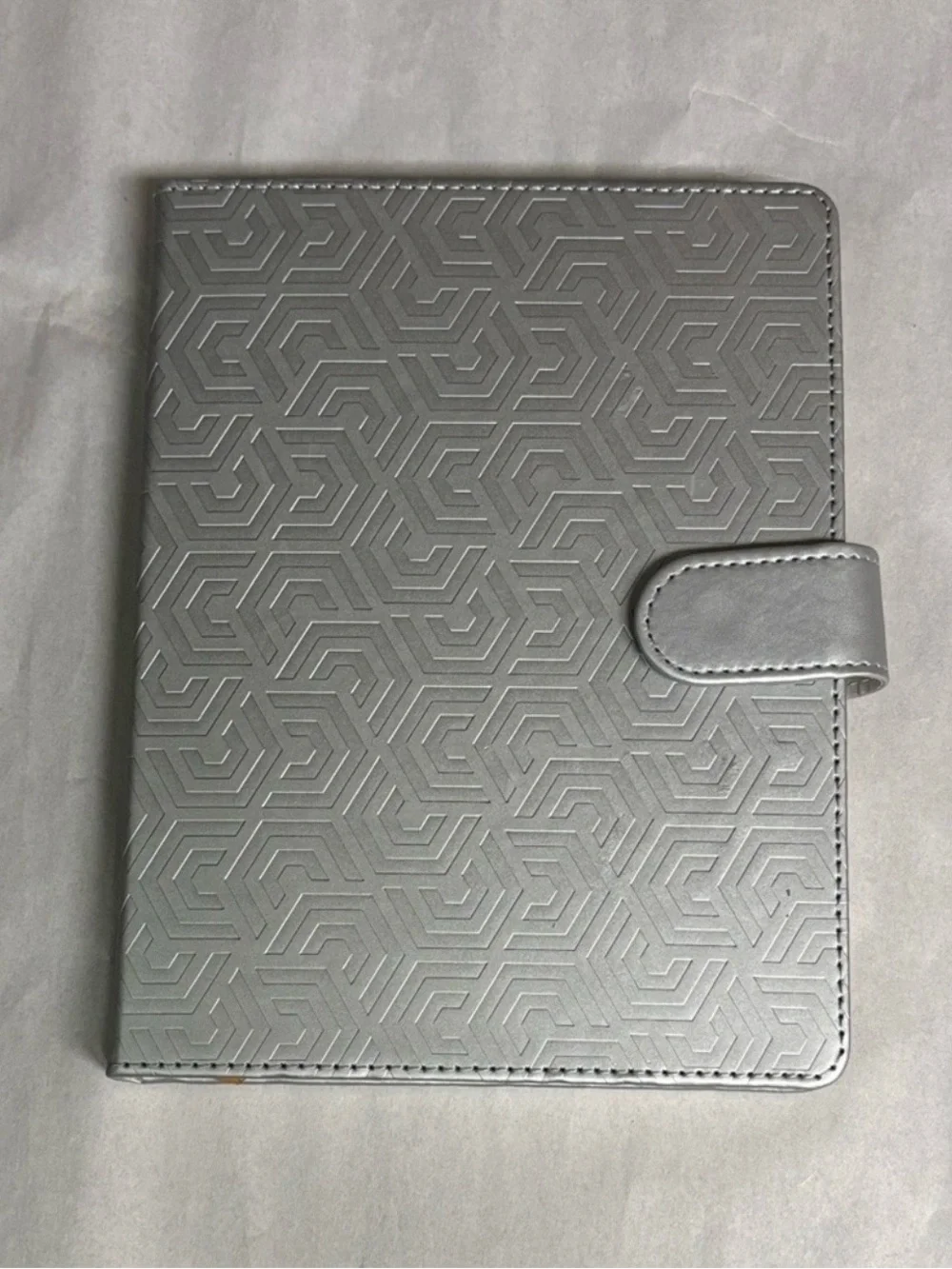 New Journal Silver Color Gray Geometric 6”X8” Lined Page Journal Book Notebook